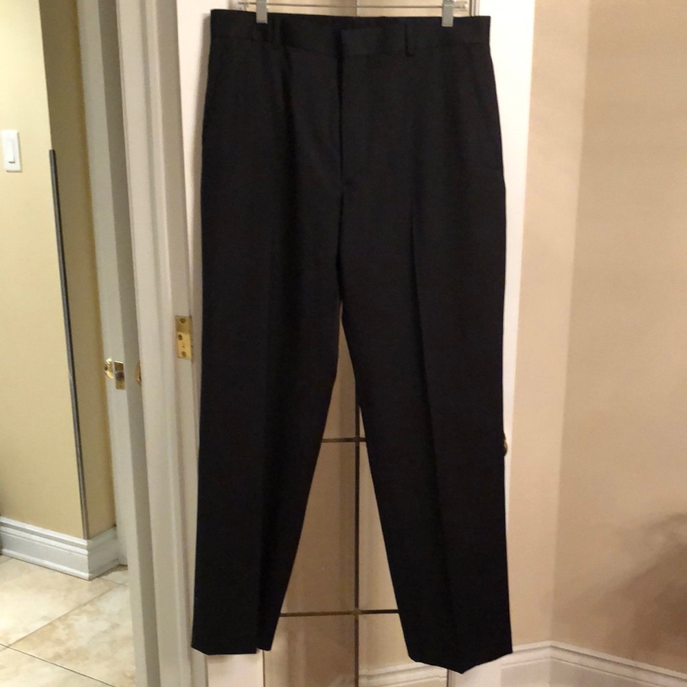 Banana Republic Black Pinstripe Wool Pants